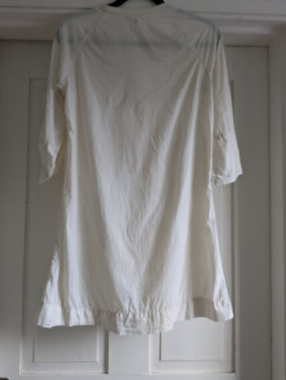 James Perse Ivory Mini Dress w/ Roll Up Sleeve Option- JP 2 - Picture 2 of 5